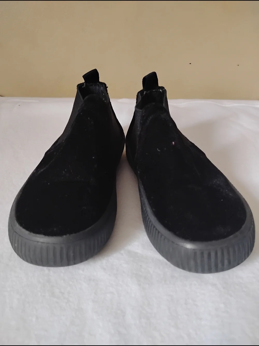 Zara Black Velvet Dress- Boys Shoes. Size:  26/27